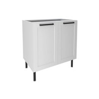 Balcão de Cozinha CZ-3301 s/ Tampo c/ 2 Portas 80cm Branco - Tecno Mobili