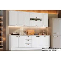 Cozinha Modulada Completa Americana 10 Peças (4Aéreos+3Balcões+3Complementos ) C5P31 Branco - Henn