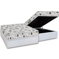 Conjunto Box Baú Casal: Colchão Espuma Herval D23 Sonum Liso + Base CRC Linhão White (138x188)