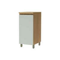 Balcão de Cozinha Modulado Allure c/ 1 Porta 40cm Jequitiba/Gris Fosco - Linea Brasil
