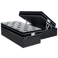 Conjunto Box Baú Solteiro: Colchão Molas Probel Prolastic ProDormir Born + Base CRC Suede Gray(88x188)