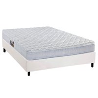 Cama Box Casal: Colchão Ortopédico Herval AG65 Frontier + Base CRC Corano White (138x188)