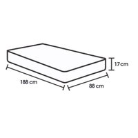 Cama Box Baú c/Auxiliar Solteiro: Colchão Espuma Herval D28 / AG65 Frontier + Base CRC Corano White(88x188)