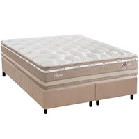 Conjunto Box King: Colchão Molas Herval Maxspring Angres + Base CRC Suede Clean (193x203)