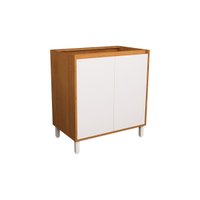 Balcão de Cozinha Denver PH 3107 c/ 2 Portas s/ Tampo 80cm Freijo Rocks/Branco - Herval
