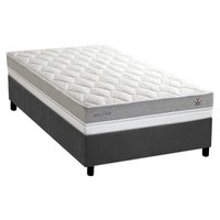 Cama Box Solteiro: Colchão Molas Ensacadas Herval Maxspring C1672 + Base CRC Suede Gray (88x188)