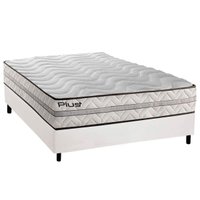 Cama Box Casal: Colchão Espuma D33 Paropas Pasquale Plus + Base CRC Corano White (138x188)