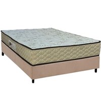 Cama Box Casal: Colchão Ortopédico Paropas AG65 Sofistic Clean + Base CRC Suede Clean (138x188)