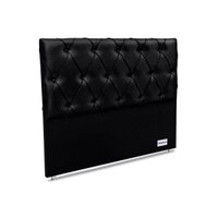 Painel de Cama Box Estofada Murat Facto Black Casal - Corano Preto - Ortobom