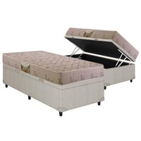 Conjunto Box Baú Solteiro: Colchão Espuma Herval D33 Cannes + Base CRC Courano Clean (88x188)