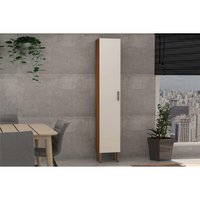 Paneleiro de Cozinha Essência c/ 1 Porta 35cm Freijo/White Laca - Genialflex