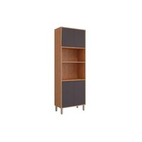 Módulo Cozinha MGM Esplêndida Paneleiro Torre Quente 2 Fornos c/ 4 Portas 70cm Freijo/Titanium-MGM