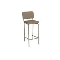 Banqueta Sala de Jantar Fiji 1B712NK Aço 1 Un Niquel/Suede Cappuccino - Kappesberg