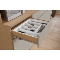Cozinha Compacta Realeza c/ 6 Portas e 3 Gavetas 220cm Carvalho/Cinza - Nesher
