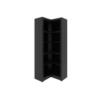 Estante de Escritório ME4132 de Canto c/ 4 Prateleiras Preto - Tecno Mobili