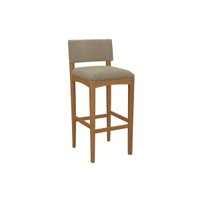 Banqueta de Cozinha Noa Madeira Maciça 1BMM008CA 1Un Carvalho/Boucle Bege Fendi - Kappesberg