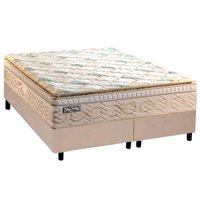 Cama Box King: Colchão Molas Ensacadas Paropas Eco Bamboo + Base CRC Suede Clean (193x203)