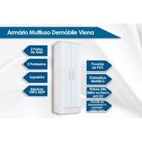 Armário Multiuso Juvenil Viena c/ 2 Portas Cafe Touch - Demóbile