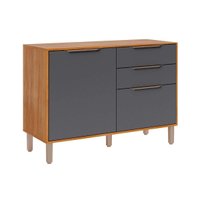 Balcão de Cozinha c/ Tampo Áurea c/ 2 Portas e 2 Gavetas 120cm Cinamomo/Titanium - MGM