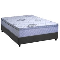 Cama Box Casal: Colchão Ortopédico Paropas D28 Gold Extra Gray + Base CRC Suede Gray (138x188)