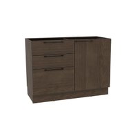 Balcão de Cozinha Amsterdam PH 3135 c/ 1 Porta 3 Gavetas e Divisor de Talheres s/ Tampo 120cm Avela - Herval