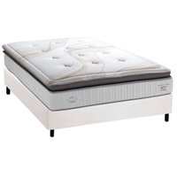 Cama Box Casal: Colchão Molas Ensacadas Herval C1725 + Base CRC Corano White (138x188)