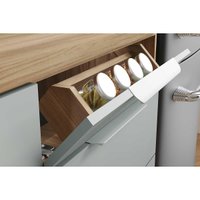 Cozinha Modulada Completa Marquesa 7 Peças (3Aéreos+3Balcões+1Paneleiro) C6P41 Nature/Verde - Nesher