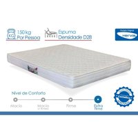 Cama Box Baú Solteiro: Colchão Espuma Herval D28 / AG65 Frontier + Base CRC Suede Brown(88x188)