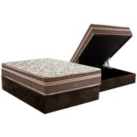 Colchão Casal Molas Bonnel Assis + Base CRC Suede Brown (138x188) - Herval
