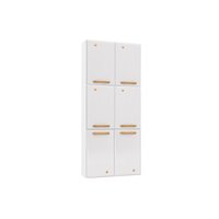 Torre Quente de Cozinha Paneleiro Diamante Aço c/ 6 Portas 70cm Branco - Telasul