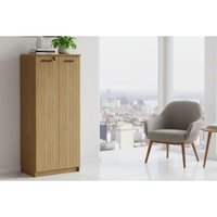 Armário de Escritório ME-4198 c/ 2 Portas c/ Chave Amêndoa - Tecno Mobili