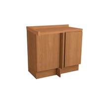 Gabinete de Cozinha Modulado Balcão c/ Tampo Ciela R627 Canto Reto c/ 1 Porta 98cm Canela - Kappesberg