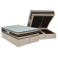 Cama Box Baú King: Colchão Anatômico Paropas AG65 Confort New + Base CRC Suede Clean (193x203)