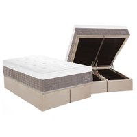 Conjunto Box Baú King: Colchão Molas Herval Maxspring C1784 + Base CRC Suede Clean (193x203)