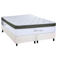 Cama Box King: Colchão Molas MasterPocket Ensacadas Paropas Diamante Extra White + Base CRC Corano White (193x203)