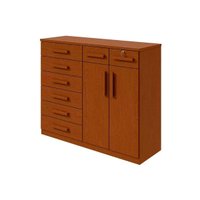 Cômoda Solteiro Toronto New c/ 2 Portas e 8 Gavetas Frassino - Lopas