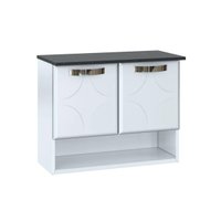 Bancada de Banheiro Rubi c/ 2 Portas Branco - Telasul