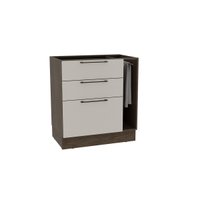 Balcão de Cozinha Amsterdam PH 3139 c/ 3 Gavetas e 1 Toalheiro s/ Tampo 80cm Avela/Off White - Herval