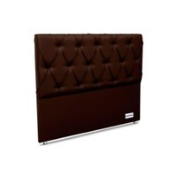 Painel de Cama Box Estofada Murat Facto Brown Casal - Corano Marrom - Ortobom