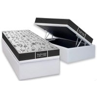 Conjunto Box Baú Solteiro: Colchão Molas Probel Prolastic ProDormir Sleep + Base CRC Courano White (88x188)
