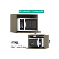 Kit de Cozinha Completa 8 Peças Connect (5Aéreos+2Balcões+1Complemento) C5P68 Duna/Cristal - Henn