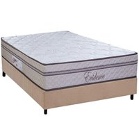 Cama Box Casal: Colchão Molas Ensacadas Paropas Evidence + Base CRC Suede Clean (138x188)