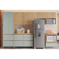 Cozinha Modulada Completa Rainha Gourmet 6 Peças (3Aéreos+2Balcões+1Paneleiro) C6P01 Nature/Verde - Nesher