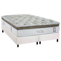 Cama Box King: Colchão Molas MasterPocket Ensacadas Herval Imperatore Eco Bamboo + Base CRC Corano White (193x203)