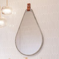 Espelho Decorativo Gota 100% Mdf Cimento - Mgm Móveis