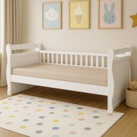 Cama Infantil Maria 100% Mdf Branco Brilho - Móveis Peroba