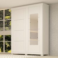 Guarda-Roupa Casal Helena 2 Portas 2 Gavetas com Espelho 100% Mdf Branco - Acp Móveis