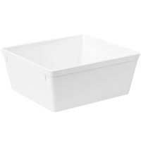 Travessa Retangular 1,4L Branca Coza Uno Plástico Saladeira 17x16cm Cozinha Buffet