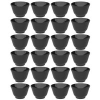 Kit 24 Cumbucas Bowl Coza Uno 450ml Preta Plástico Sobremesas Açaís Porções Restaurante Bar