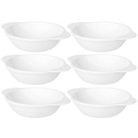 Kit 6 Cumbucas Branca Coza Uno 100ml Plástica Bowl Tigela Cozinha Sobremesas